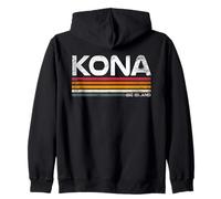 Design retrò Kona Big Island Kona Hawaii Felpa con Cappuccio