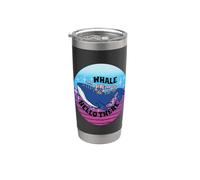 Design retrò oceano carino balena Bicchiere termico in acciaio inox doppia parete