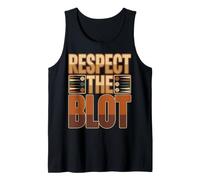 Design retrò Respect The Blot Backgammon Canotta