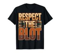 Design retrò Respect The Blot Backgammon Maglietta