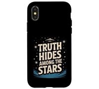 Design retrò UFO Alien Conspiracy Custodia per iPhone X/XS