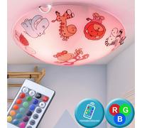 Design RGB LED Coprire Lampada Bambini Gioco Camera Animale Vetro Schermo Dimmer [EEK: F]