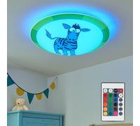 Design RGB LED Coprire Lampada da Parete Gioco Camera Zebra Vetro Ragazzi Luce [EEK: F]