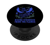 Design "Rising Stronger Phoenix" - Inspirational PopSockets PopGrip Adesivo