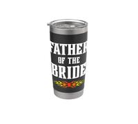 Design rock and roll in metallo per matrimonio «Father Of The Bride Flame» Bicchiere termico in acciaio inox doppia parete