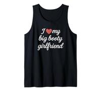 Design Romantico con Scritta I Heart My Big Booty Girlfriend Canotta