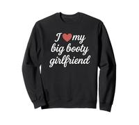 Design Romantico con Scritta I Heart My Big Booty Girlfriend Felpa