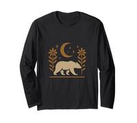 Design rustico con orso e luna Maglia a Manica