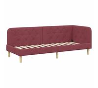 Design salvaspazio a L letto ad angolo reversibile Rosso vino