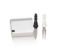 Design SCACCHI Set Forchetta + Coltello formaggio BOMBONIERA 1F9S