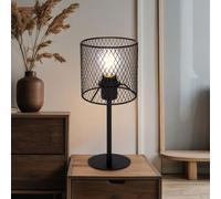 Design Scrittura Lampada da Tavolo Salotto Lavoro Camera Treccia Lettura Nero
