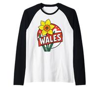 Design Semplice con Narciso Giallo Galles Maglia con Maniche Raglan