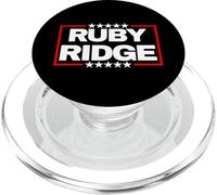 Design semplice "Ruby Ridge": indicatore della storia americana PopSockets PopGrip per MagSafe