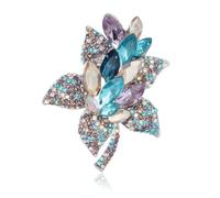 Design Sense Bouquet Spilla da donna europea americana cappotto petto fiore per tutti i giorni festa appuntamenti matrimonio, Pietra Vetro Pietra Smalto Vetro, Zirconia cubica Agata Ossidiana