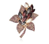 Design Sense Bouquet Spilla da donna europea americana cappotto petto fiore per tutti i giorni festa appuntamenti matrimonio, Pietra Vetro Pietra Smalto Vetro, Zirconia cubica Agata Ossidiana