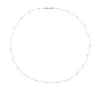 Design Serio Collana Anker AK36 Acciaio Lunghezza 38-60 Cm