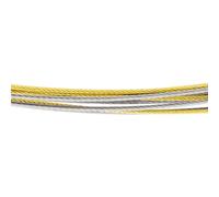 Design Serio Collana In Filo D'Acciaio DS.10.BI 10 Volte Bicolore Placcata Oro