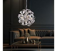 Design Sfera Lampada Sospensione Copertina Ospiti Camera Naturale Luce Cromata [EEK: Non valutato]