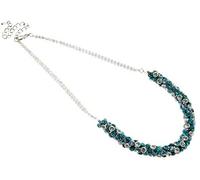 Design Shabby Chic Estate Smaltato Bling Coni Collana con / Cristalli Swarovski