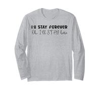Design SKZ con Scritta in Inglese I 'll Stay Forever Here Strays Everywhere Maglia a Manica