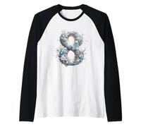 Design Snowy Eight Winter Wonderland Maglia con Maniche Raglan