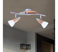 Design Soffitto Lampada Legno Ess Camera Illuminazione Vetro Faretti Spot Mobile [EEK: Inaditato]