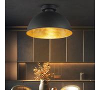 Design Soffitto Luce Rotondo Metallo Salotto Dormire Illuminazione Stanza 31 CM [EEK: Inaditato]