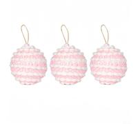 Design sofisticato, questi eleganti ornamenti natalizi da 8 cm sono per migliorare qualsiasi spazio con la loro bellezza senza tempo (rosa)