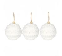 Design sofisticato, questi eleganti ornamenti natalizi da 8 cm sono per migliorare qualsiasi spazio con la loro bellezza senza tempo (bianco)