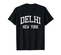 Design sportivo atletico vintage di Delhi New York NY Maglietta
