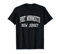 Design sportivo atletico vintage di Port Monmouth New Jersey NJ Maglietta