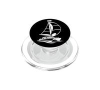 Design sportivo estivo con barca a vela catamarano PopSockets PopGrip per MagSafe