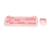 Design Squisito 2,4 G Tastiera Wireless -Mouse -rate con Energia di Risparmio Tecnologico Intelligente per il Tablet Bianco ABS (colore misto rosa)