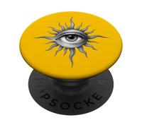 Design stravagante mistico con occhio di sole PopSockets PopGrip Adesivo
