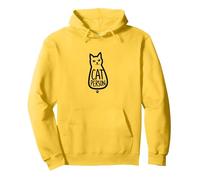 Design Stravagante per Amanti dei felini Felpa con Cappuccio, Unisex per Adulti, Limone, L
