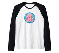 Design Super Carino a Forma di Polpo dell'anime Maglia con Maniche Raglan
