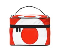 Design Target - Custodia portatile da viaggio con cerniera, versatile, per borsa per il trucco, in poliestere, di grande capacità, colore: nero, taglia unica, Nero, One Size