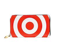 Design Target - Portafoglio da donna in pelle con stampa per cellulare, carte di credito, tasca con cerniera, nero, taglia unica, Nero, One Size