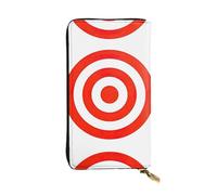 Design Target - Portafoglio lungo in pelle con stampa, portafoglio personalizzato alla moda, scomparti multipli per carte, pronto per il regalo, nero, Taglia unica