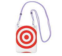 Design Target Stampa Crossbody Cassa Del Telefono Per Adulto Portafoglio Crossbody Borsa A Tracolla Con Tracolla Staccabile, Viola, Taglia unica