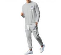 Design termico da uomo, elegante abbigliamento formale per affari ed eventi, abiti versatili, tessuto moderno, confortevole, traspirante, tutte le occasioni, allenamento attivo quotidiano, Grigio, 5XL