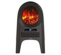 Design termoventilatore in ceramica, 10002000 Watt, 3 livelli, telecomando, timer 8 ore, funzione aria fredda, animazione 3D, protezione contro il surriscaldamento, termostato, riscaldamento