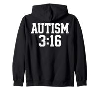 Design Tipografico Accettazione Autismo Felpa con Cappuccio