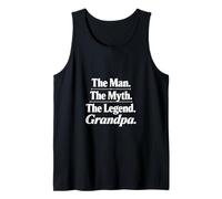 Design tipografico retrò The Man The Myth The Legend Grandpa Canotta