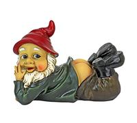 Design Toscano Birichino Statua Gnomo da Giardino, Multicolore