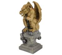 Design Toscano EU1026 Statua Gotica Gargoyle della Cella Sotterranea con Palla al Piede, Abbronzatura