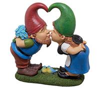 Design Toscano Garden GNOME Statua - Kiss And Tell Lover Gnomi - Prato GNOME