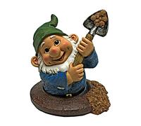 Design Toscano Garden GNOME Statue - Spalare Sam GNOME-in-A-Hole - Outdoor Garden Gnomes - Statue Divertente Prato GNOME