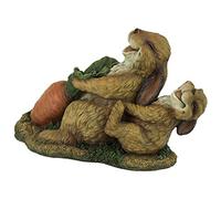 Design Toscano HF308426 la Combriccola delle Carote, Statua di Conigli, Multicolore