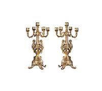 Design Toscano KY7156 Candelabro Grande Château, Set da Due, Oro